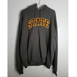 Texas State sweatshirt hooded Champion XL gray